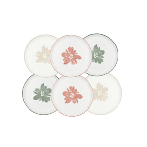 Lot de 6 assiettes à dessert, HANAE