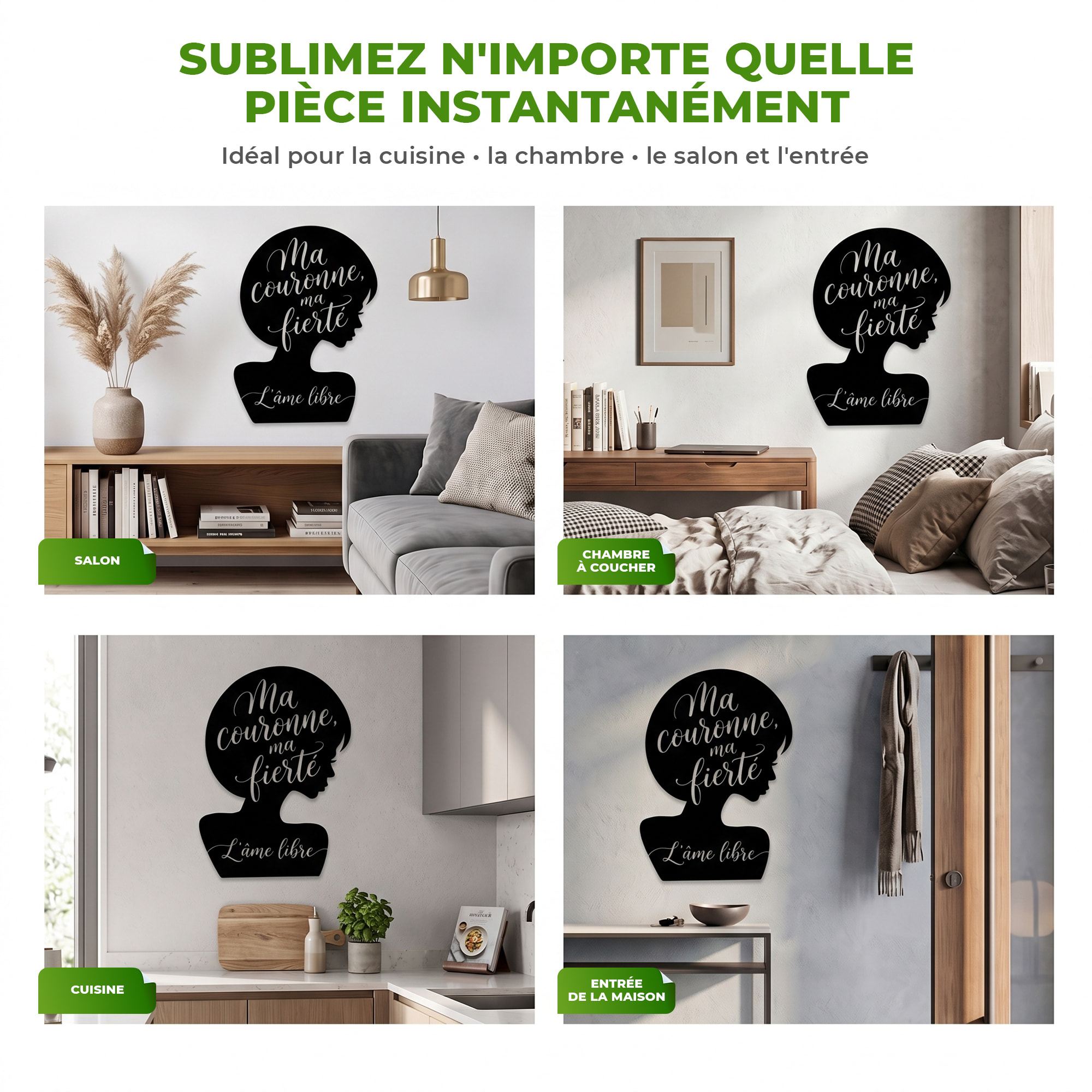 Sticker ardoise tableau noir - stickers muraux adhésif effaçable - SILHOUETTE FEMME