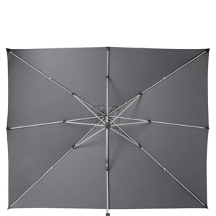 Parasol déporté rectangulaire Équador Ardoise