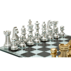 SET SCACCHIERA NERA/BIANCA CM 50,5X50,5X14