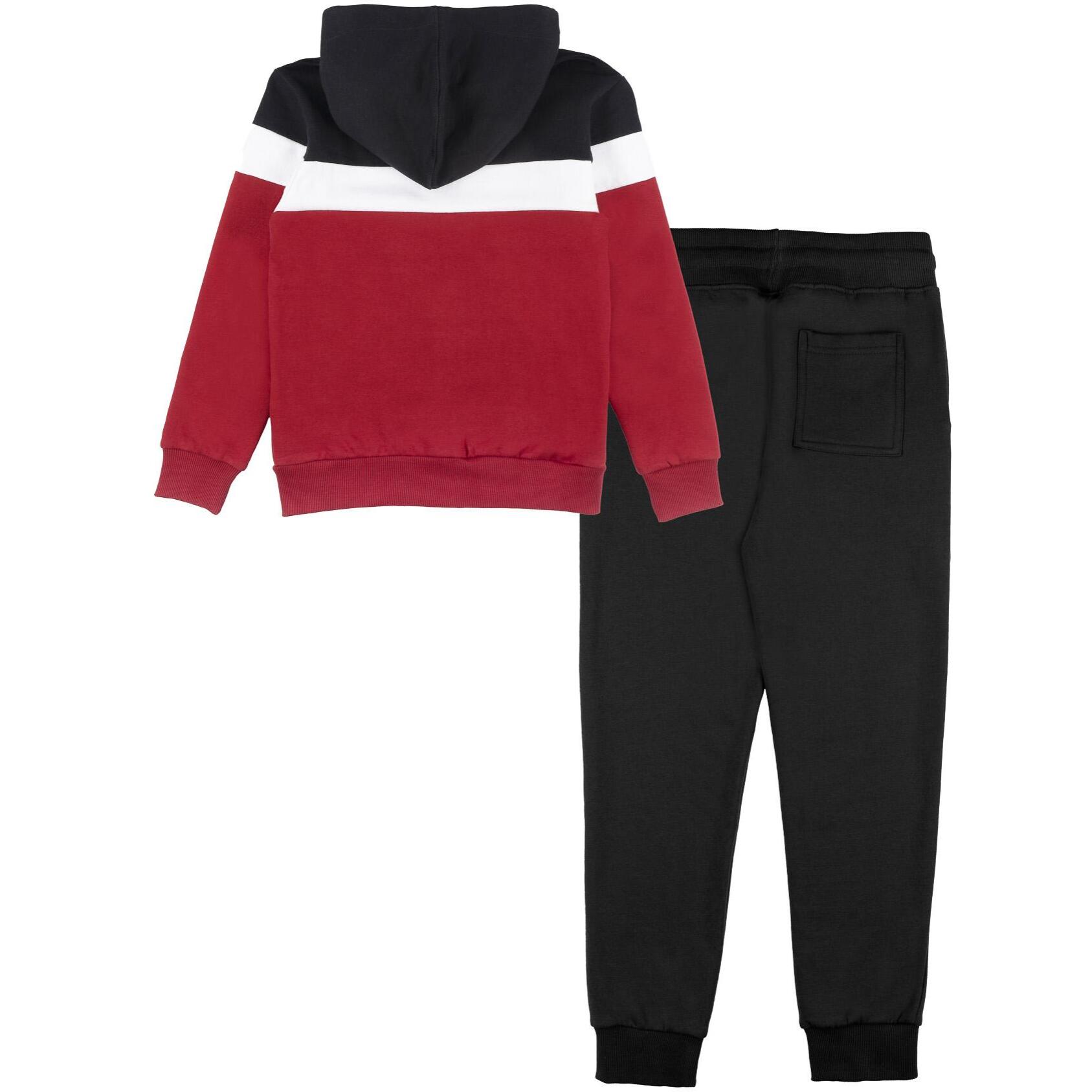 Chándal infantil de invierno, capucha y cremallera en color block de Leone 1947