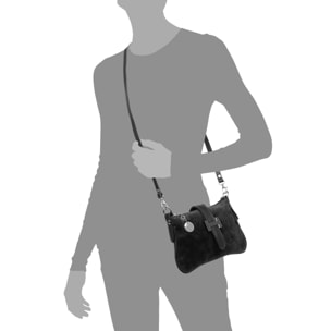 Allerona Bolso de mano Mujer.Piel auténtica Gamuza Dollaro