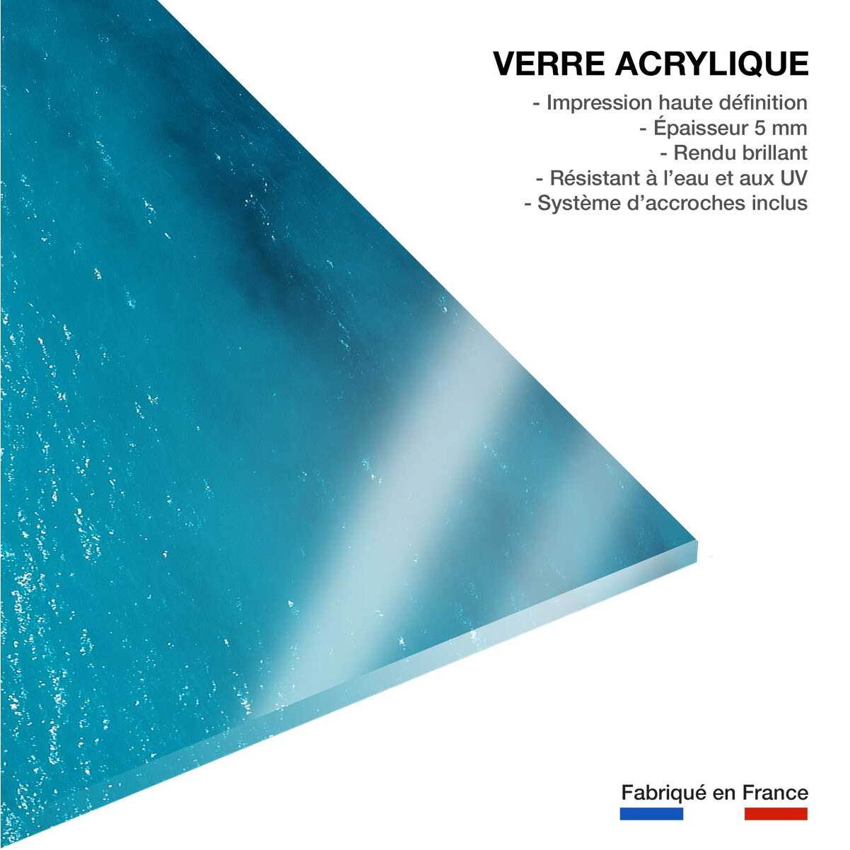 Tableau mer croisement bleu  Tableau plexiglas