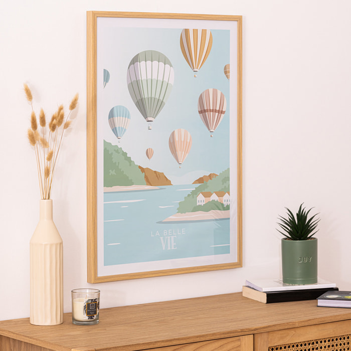 Affiche encadrée vie "Claude" 50x70cm multicolore