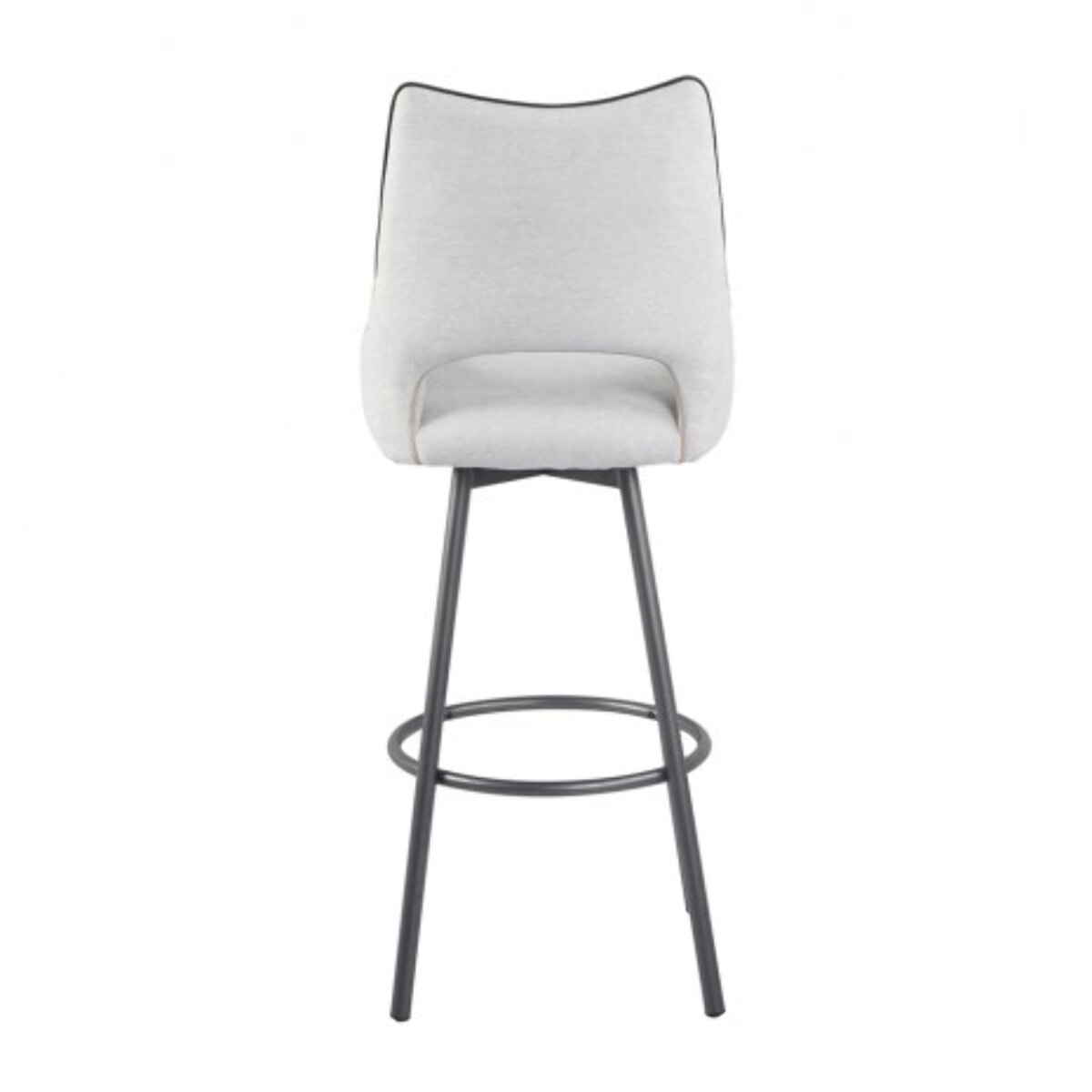 Chaise haute pivotante tissu & pieds métal - KEN
