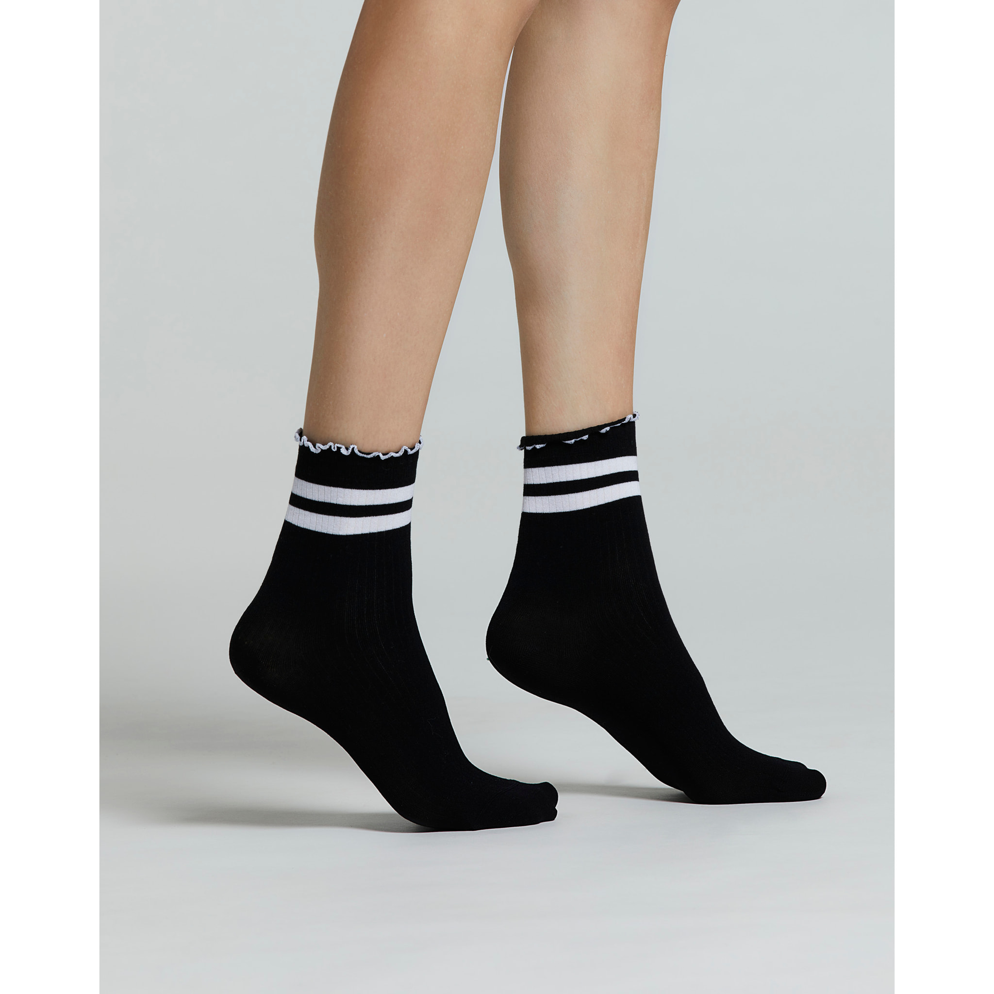 CALZA COTONE ABELIA FANTASIA A RIGHE