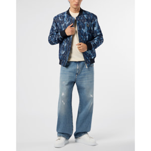 PHILIPP PLEIN Jacquard Denim Bomber Monogram