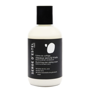 Cheveux Secs et Frisés - Crème de Coiffage Sans Rinçage pour Cheveux Secs et Frisés