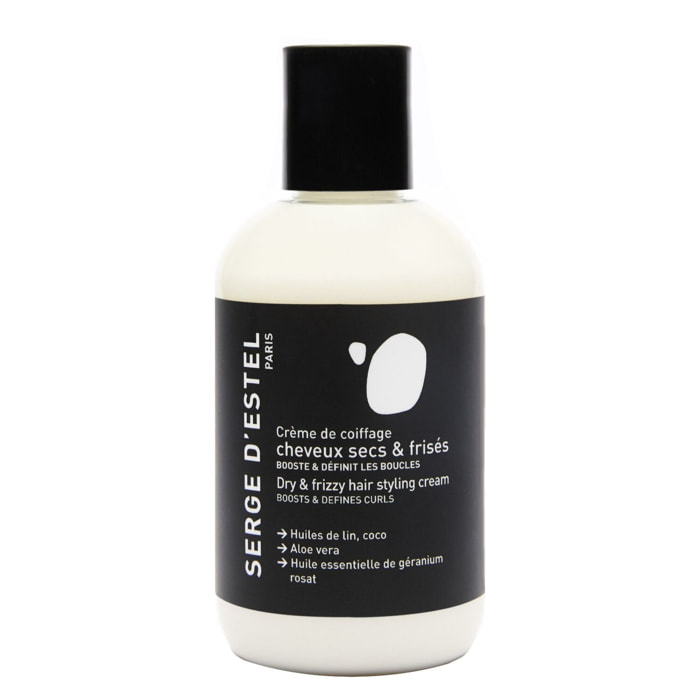 Cheveux Secs et Frisés - Crème de Coiffage Sans Rinçage pour Cheveux Secs et Frisés