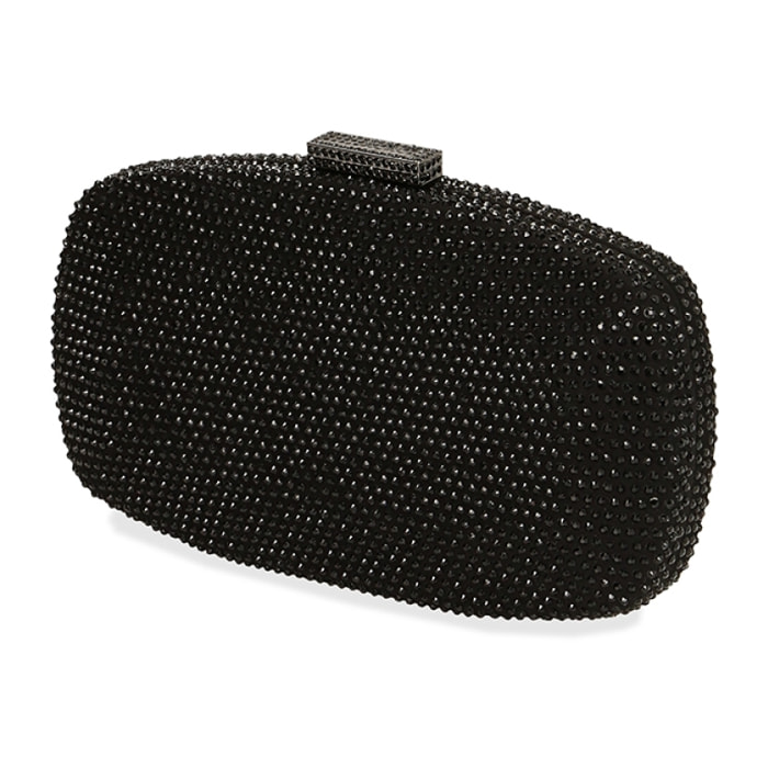 Clutch joya negro en microfibra