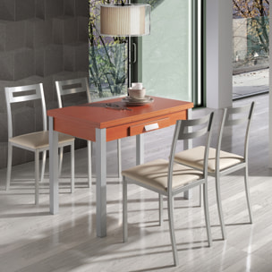 Set de 4 sillas – Polipiel y metal