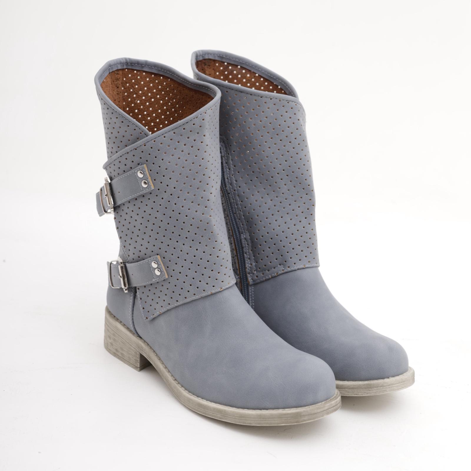 STIVALETTO FIBBIE CHOCOLA' BLU JEANS