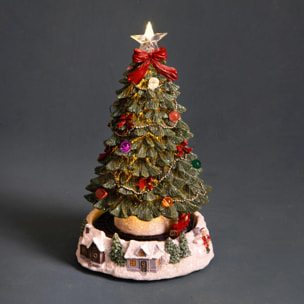 Albero artificiale con treno H.30 cm con Luci+Mov+Mus - Pezzi 1 - Colore Verde - 17x30Hx17cm - Bianchi Dino