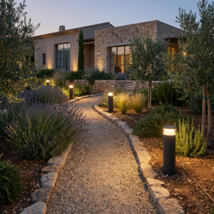 LEDS C4 Baliza Ip66 Dan Led 8.9.,W Sw 3000-4000K On-Off Gris Urbano 439Lm