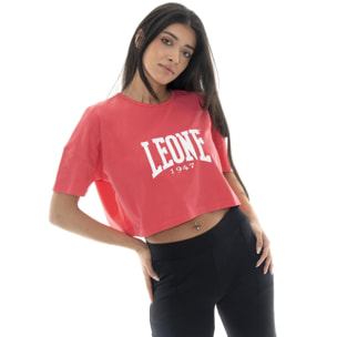 T-shirt da donna cropped Leone Basic
