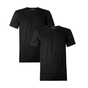 T-Shirt Uomo Pyrex Cotone Bielastico Art. PG30 Conf. 2 pz Girocollo Nero