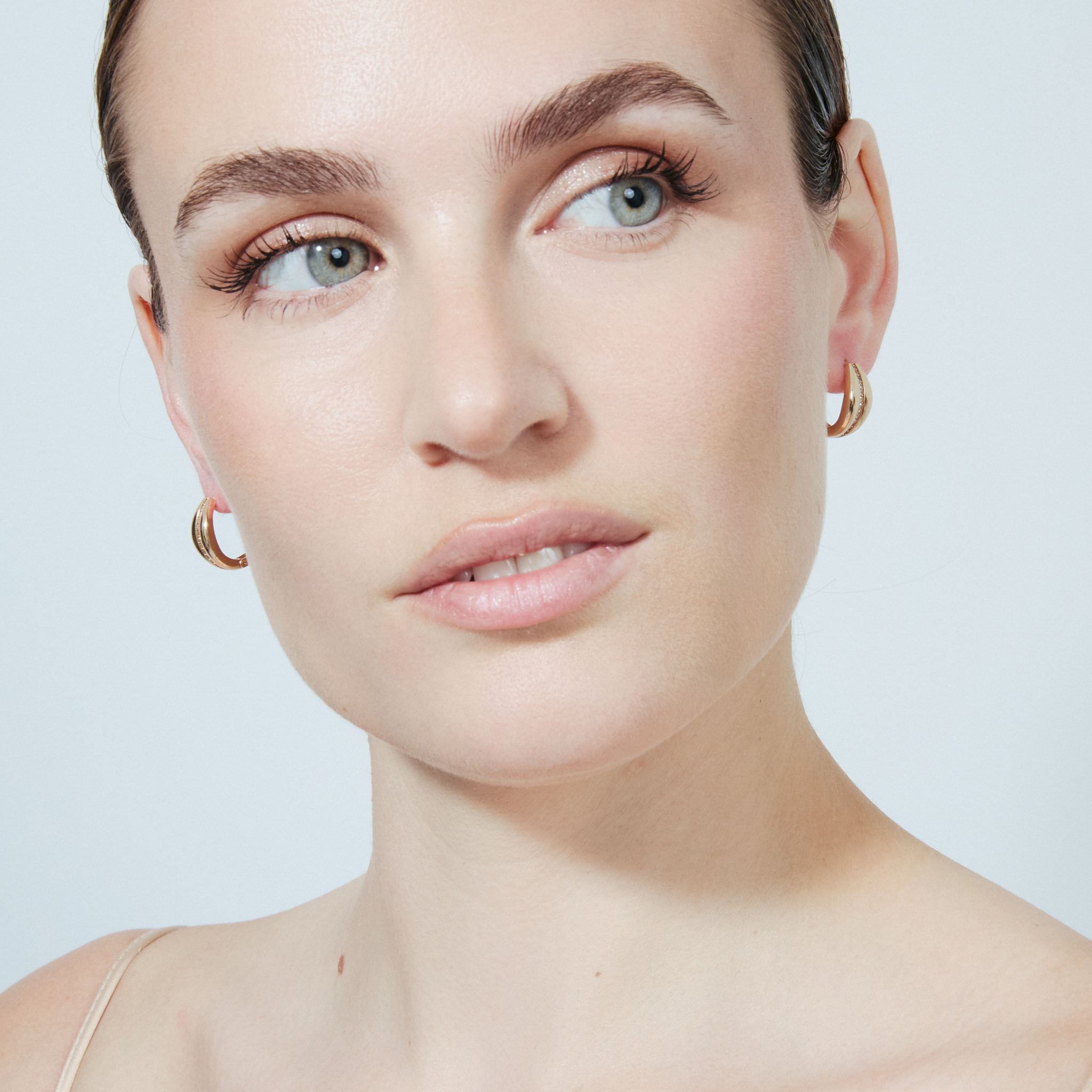 Pendientes Malorne acabado oro rosa 18k