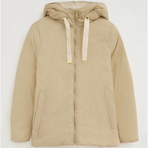 Chaqueta reversible Agueda color crema y beige con logo Polo Club