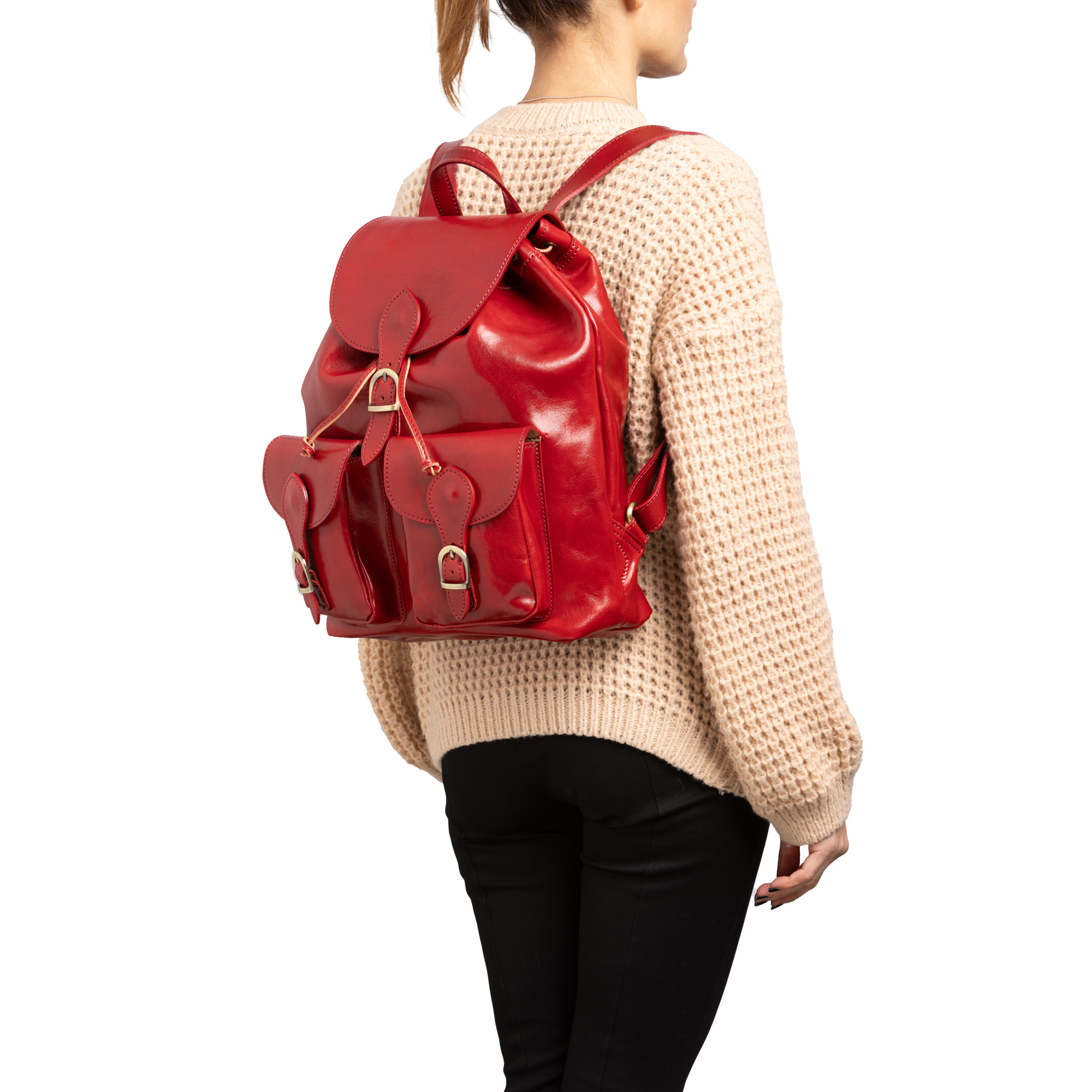 Borsa a spalla  da donna In Vera pelle Made in Italy 37x30x13 cm