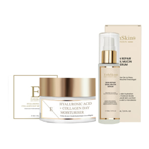 Sérum reparador de caracol + crema de día con colágeno