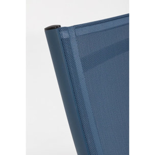 Set di 2 poltrone reclinabili TAYLOR in alluminio e textilene blu navy