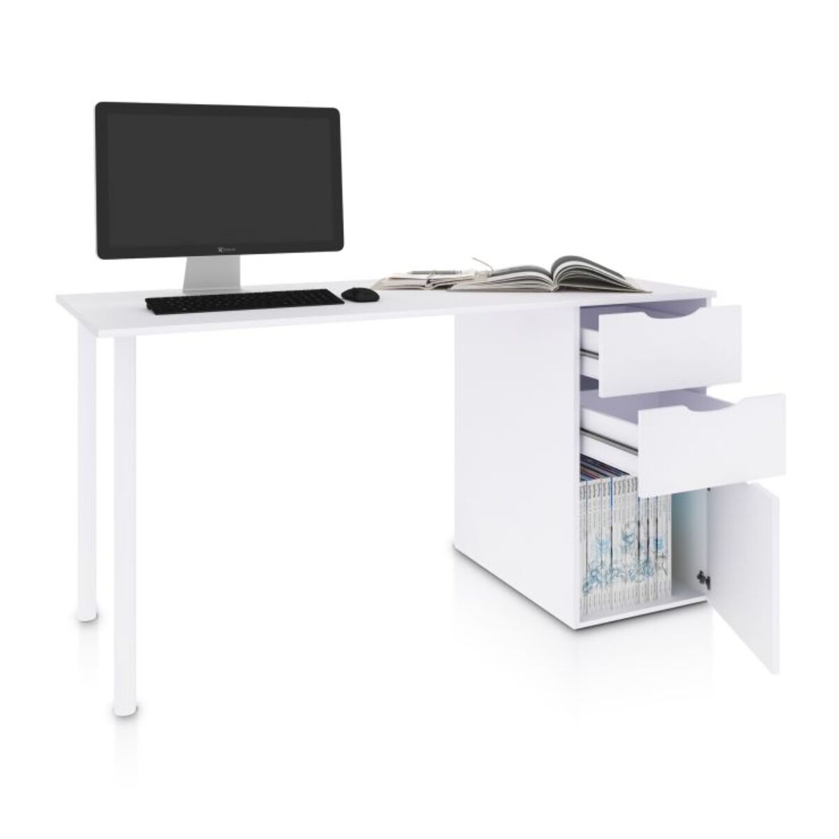 Mesa de escritorio Luma Blanco Artik (Blanco Mate)