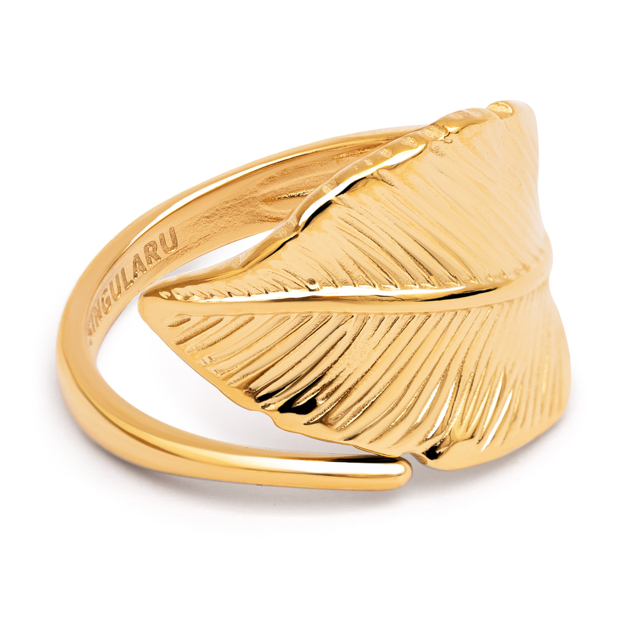 Anelli Sheet  in Acciaio Placcato Oro