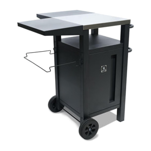Chariot de barbecue avec rangement et housse de protection