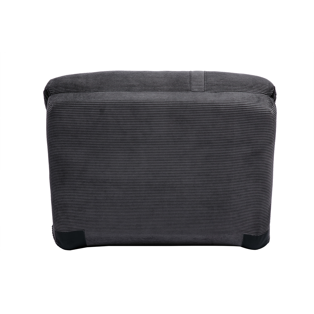 Chauffeuse 1 place convertible en tissu velours côtelé gris foncé SPENCER