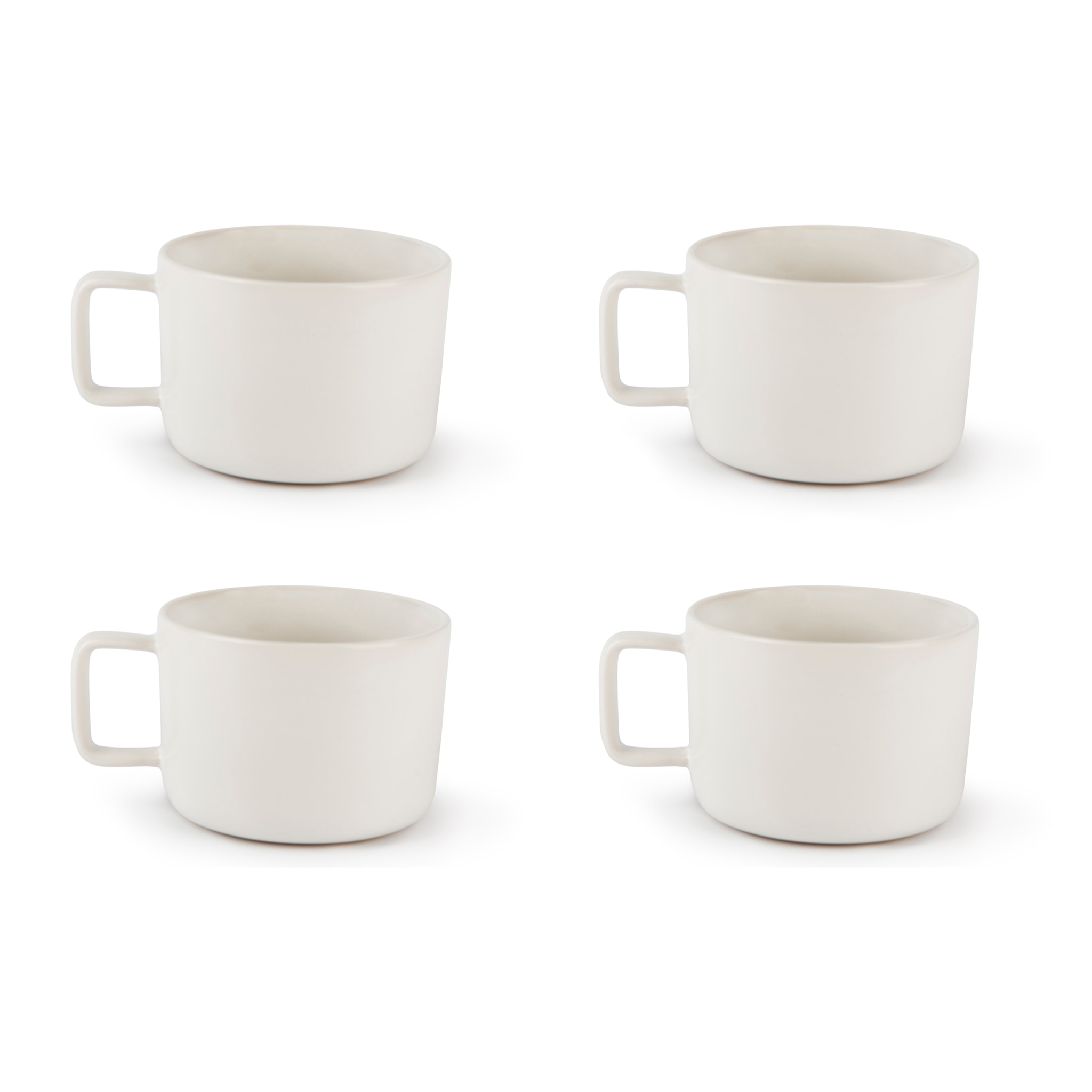Set 4 tazze jumbo Excelsa Nordic, stoneware bianco