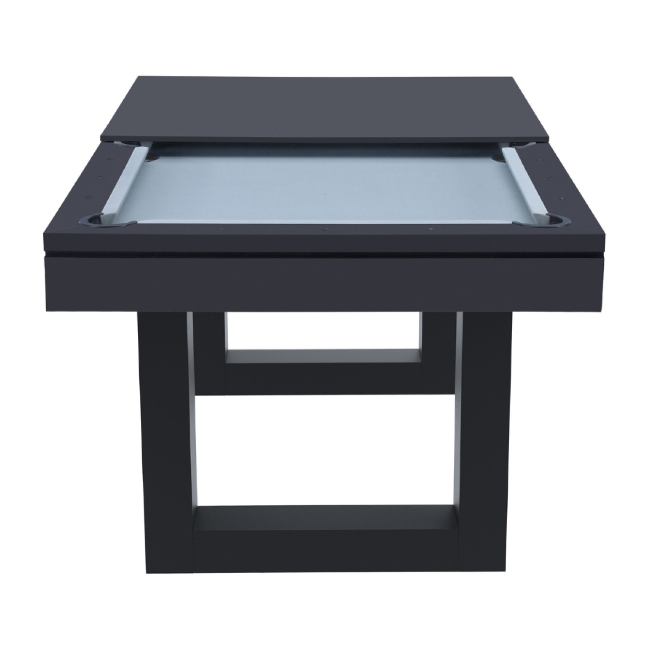 Table multi-jeux 3 en 1 billard et ping-pong en bois noir ARIES