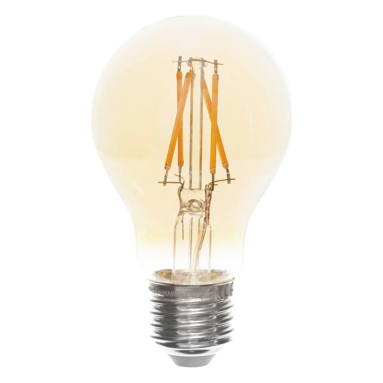 Ampoule LED "Dimm" - verre et métal - ambré - E27