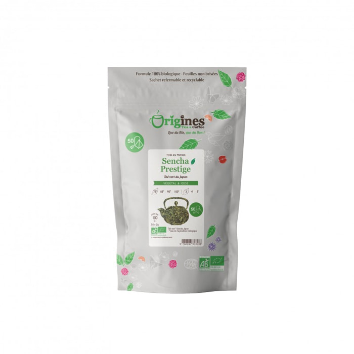 Sencha Prestige - Thé vert Bio du Japon - Infusettes 50x2g