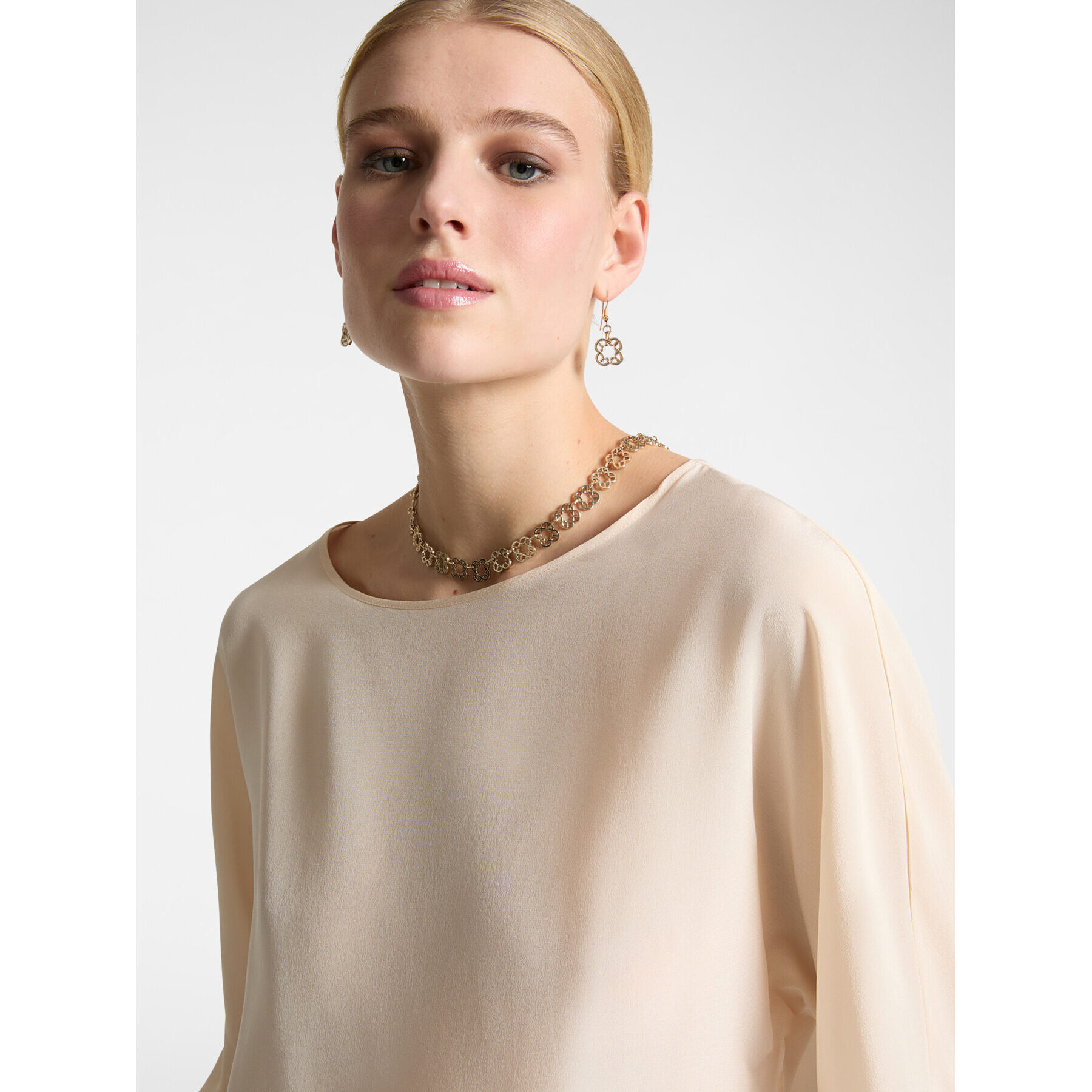 Elena Mirò - Blusa in seta - Beige