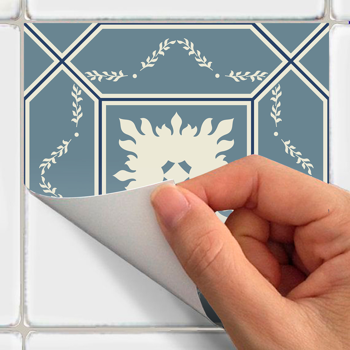Stickers muraux - Sticker Mural Carrelage adhésif Cuisine Salle de Bain - 24 STICKERS CARRELAGES AZULEJOS LAURENZO