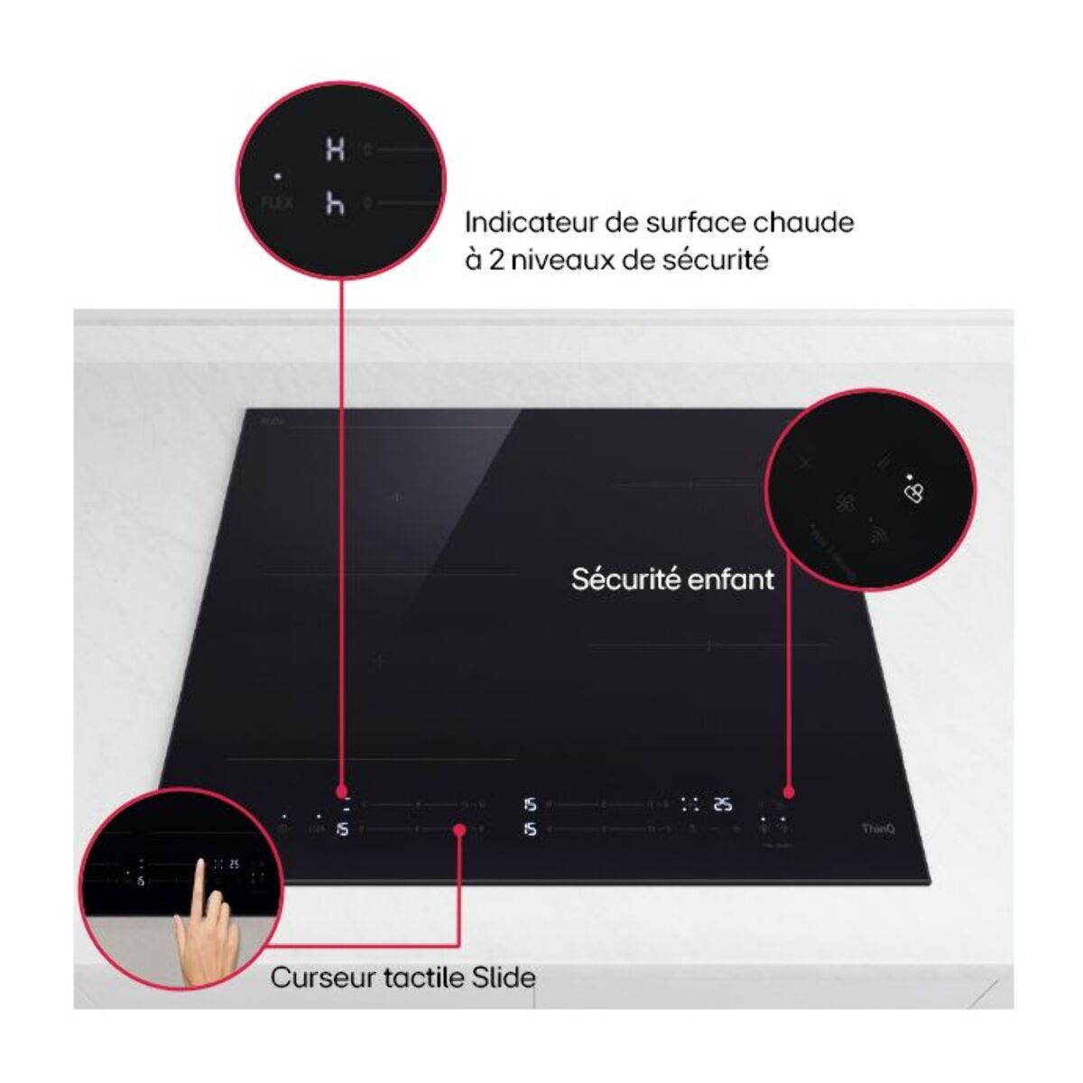 Table induction LG CBIZ2435B Flex