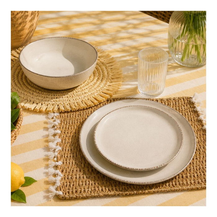 Lot de 6 petites assiettes, COTON