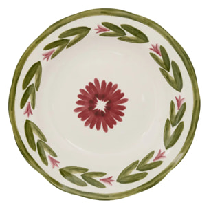 Lot de 6 assiettes creuses Mona ronde D.22,3cm vert