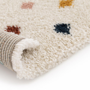 Tapis shaggy tissé motif simple KERI