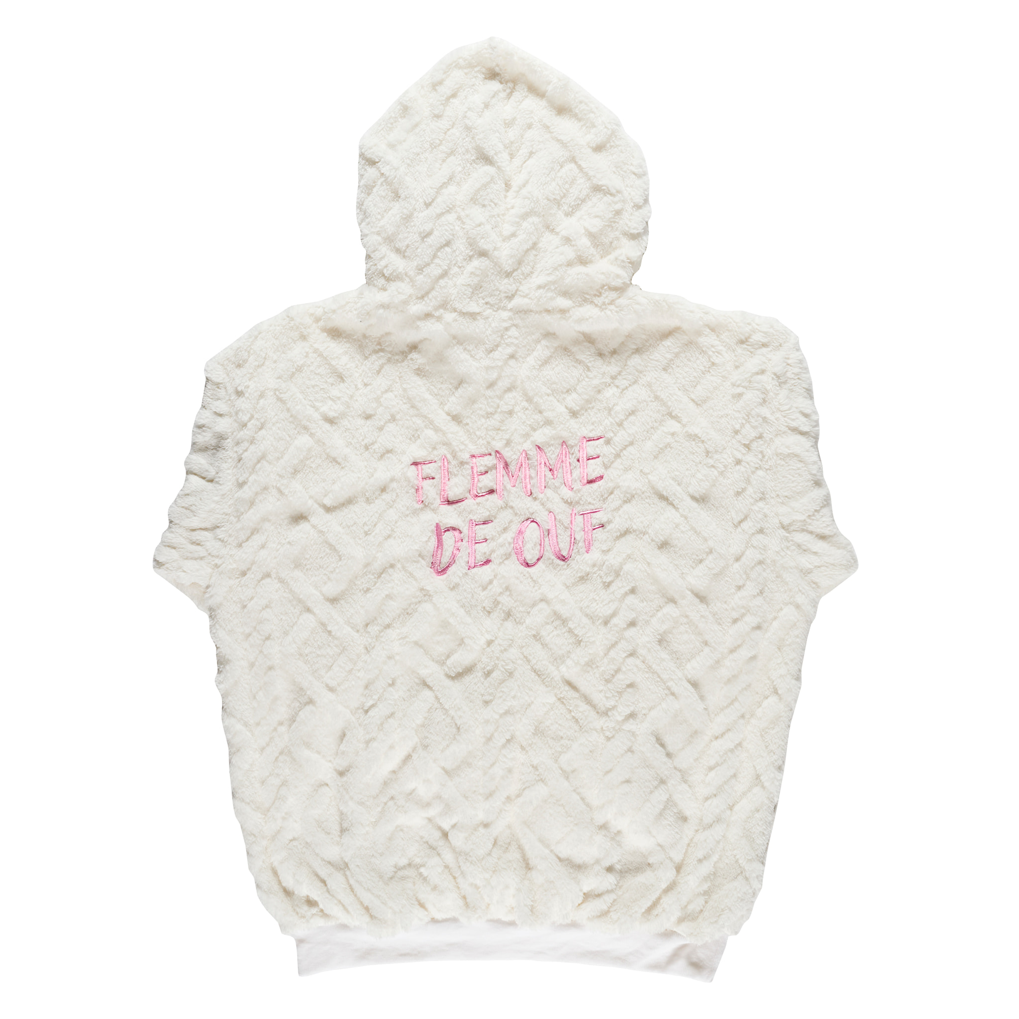 Sweat A Capuche Hoodie Flemme De Ouf Blanc
