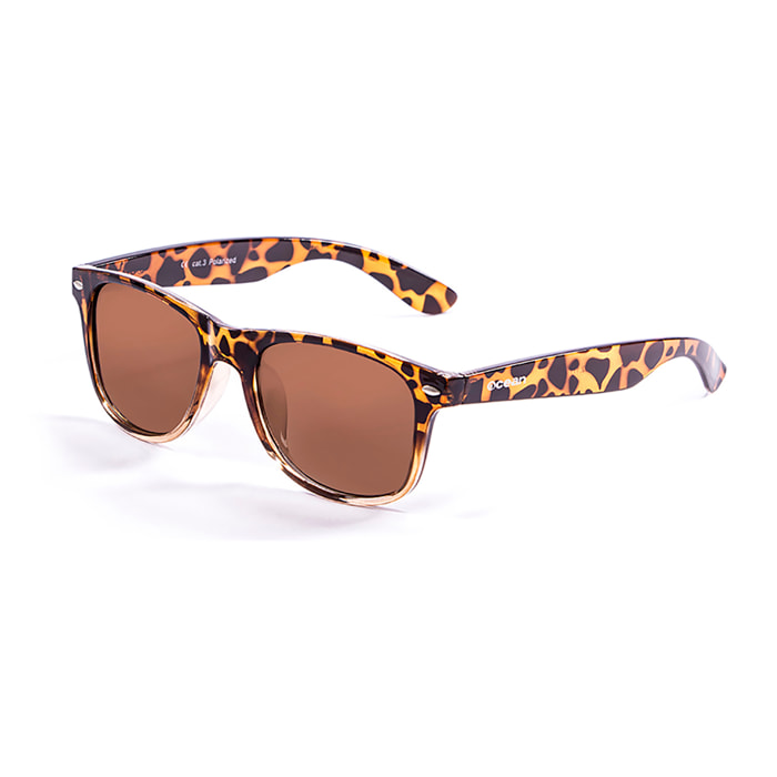 Gafas de sol OCEAN BEACH WAYFARER - Detalle carey y marrón claro / Marrón graduales