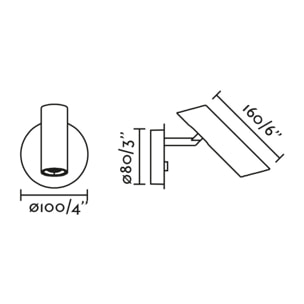 LEO Lampada da parete bianca