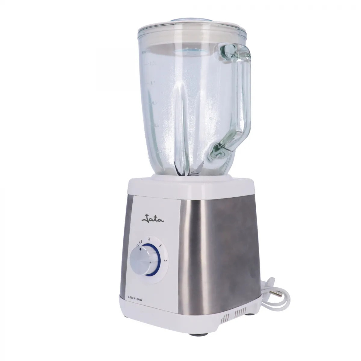 Batidora de vaso JATA BT797 de 1300 W. 4 cuchillas. 2 velocidades + pulse. Pica hielo