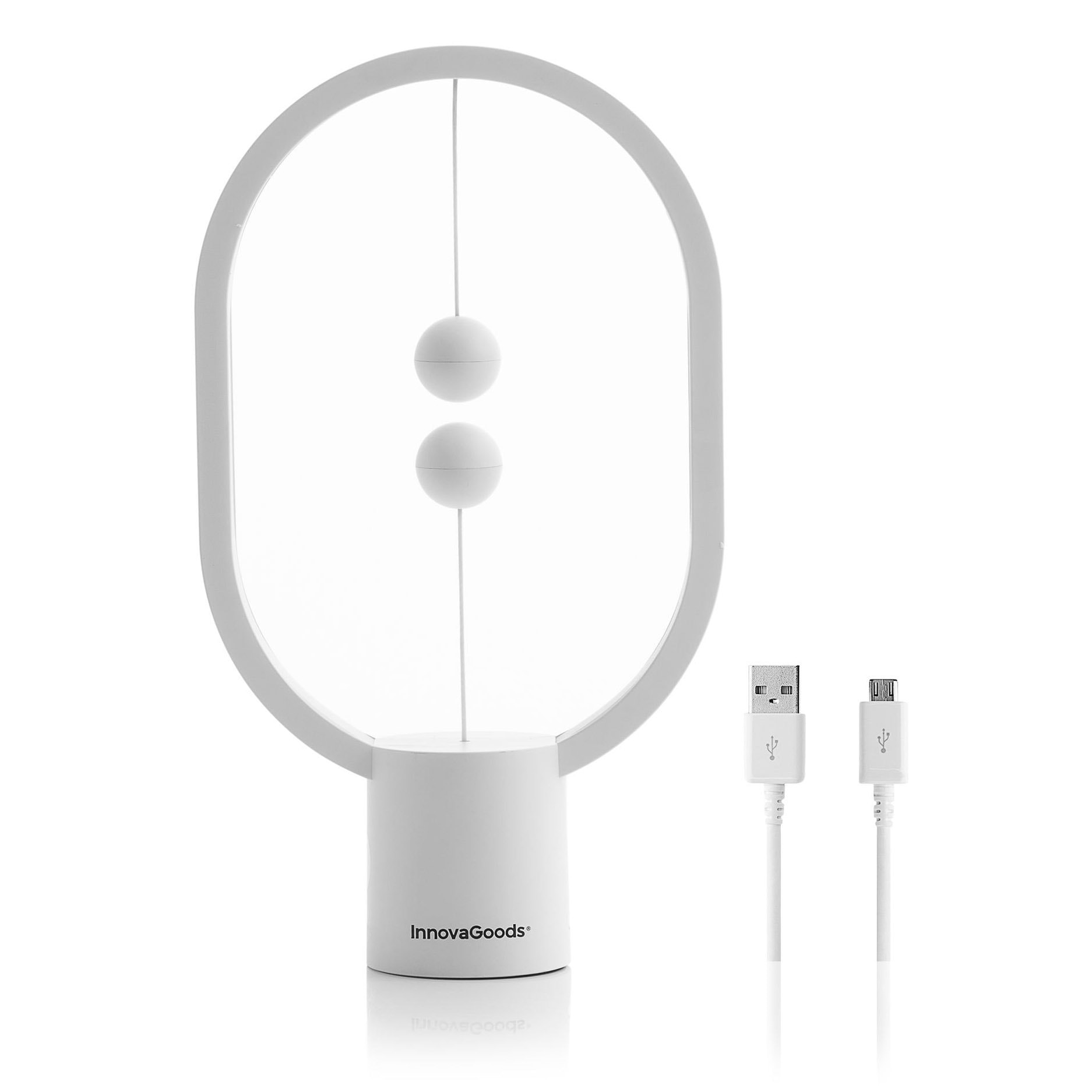 Lampada equilibrio con interruttore magnetico Magilum InnovaGoods - bianco - 14x24,8x5,5 cm