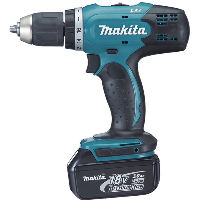 Taladro atornillador MAKITA 18V 3.0Ah + 2 Baterías, cargador, en caja - DDF453SFE