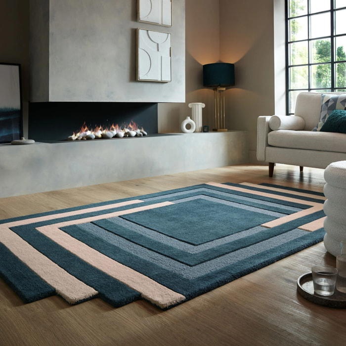 Tapis en laine LABYRINTHE Vert