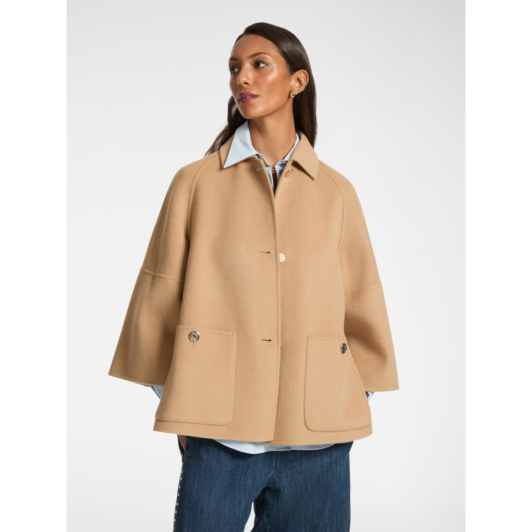 Elena Mirò - Gabán de tela doble - Beige