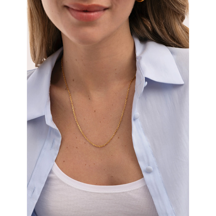 Collar Ana Acero Baño Oro