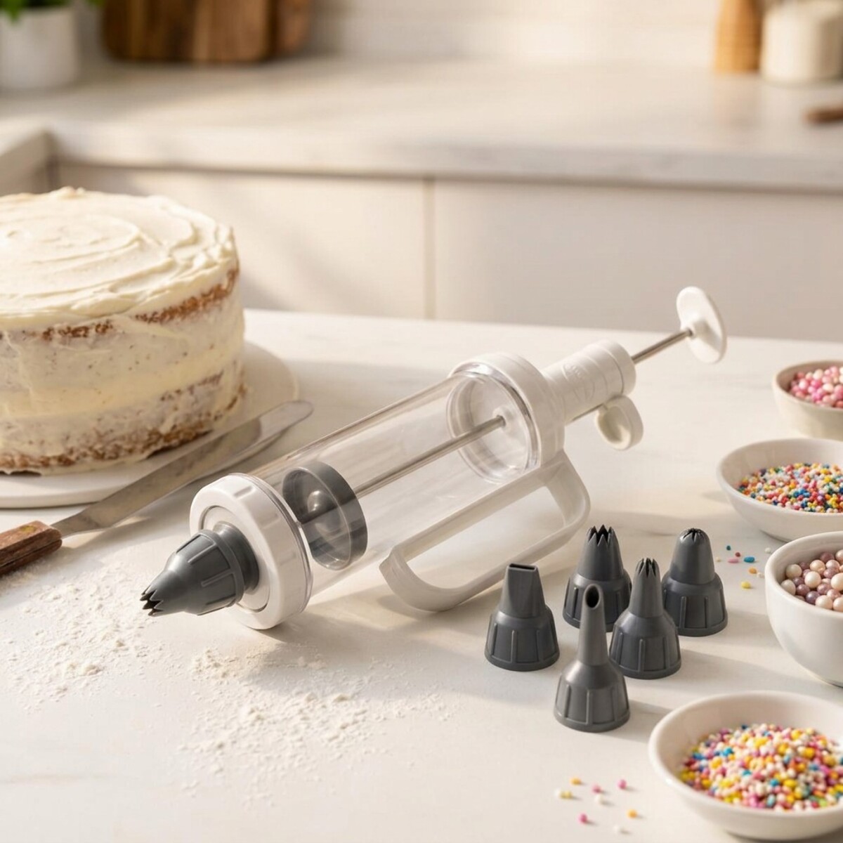 Seringue de pâtisserie et 6 embouts à motif Dr. Oetker Baker Edition