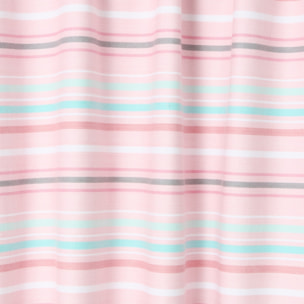 Toalla de playa rayas tejidas y rizo Numi color rosa Algodón